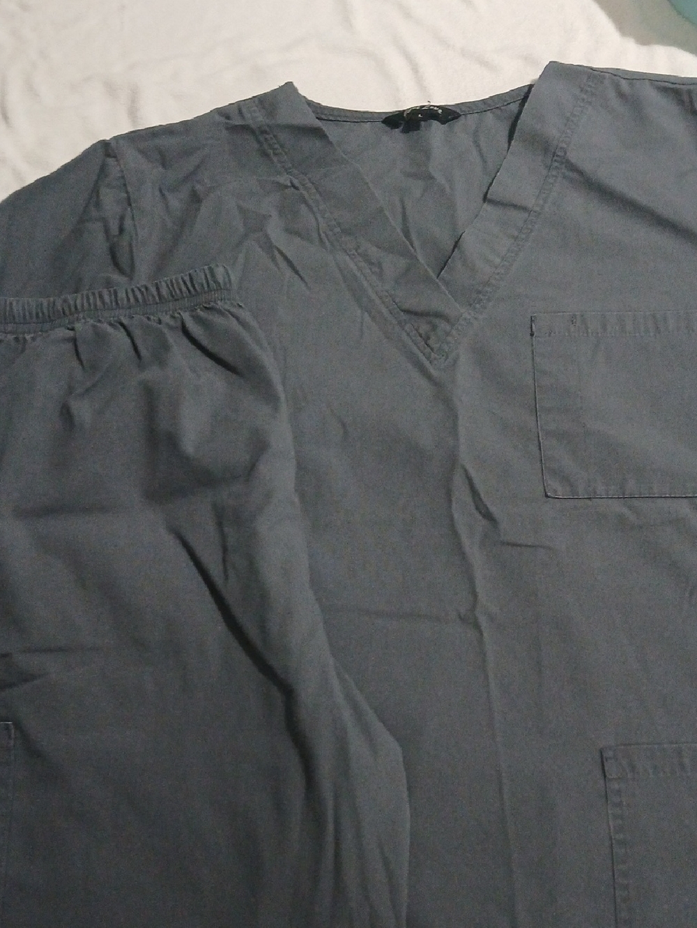 Just Love  Women's Gray Scrub Pants & Top Set